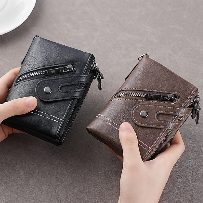Leichte und minimalistische Herren-Geldbörse mit Kette, abnehmbare Diebstahlschutz-Geldbörse mit Kette, tragbarer Kreditkartenhalter mit mehreren Kartenfächern – Detail 10