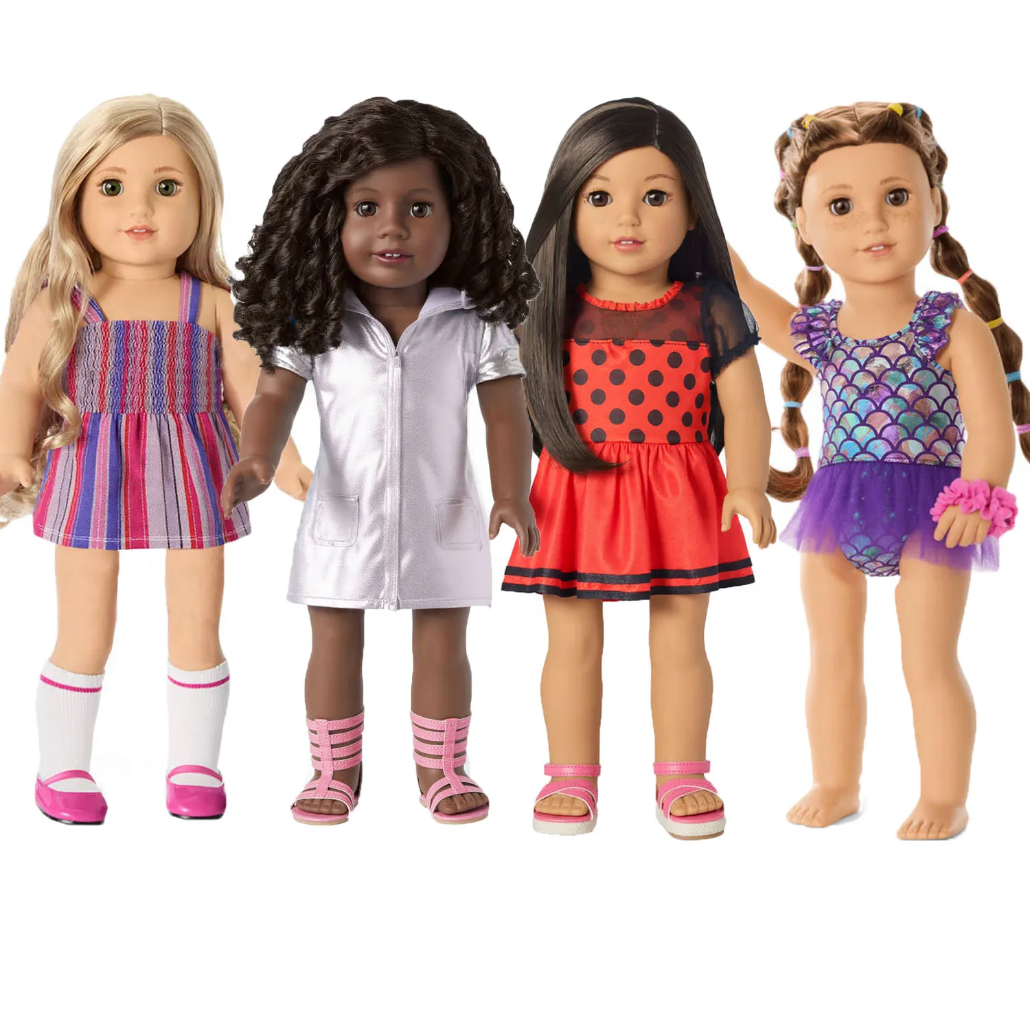 Kawaii 봄 인형 옷 세트 43cm 태어난 아기 인형, 18 인치 미국 인형 소녀 장난감, 생일 선물