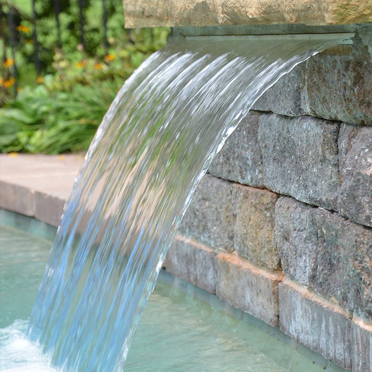

High Quality Stainless Steel Waterfall for Indoor and Outdoor Use Pond & Swimming Pool Accessory