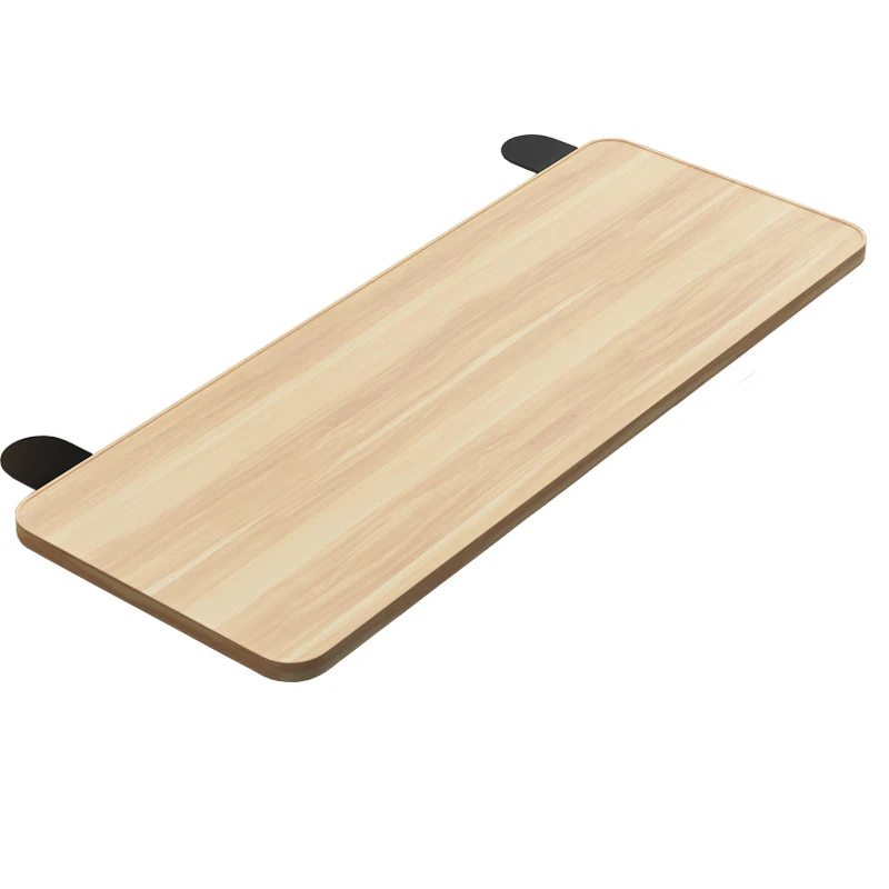 

No Punching Office Table Desktop Extension Board With Triangular Bracket Computer Desk Keyboard Storage Rack