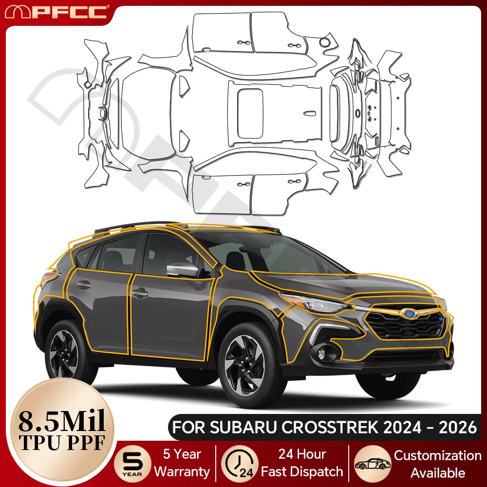 For Subaru Crosstrek 2024-2026 Precut PPF 8.5Mil TPU Anti-scratch Paint Protection Film Car Clear Cover Resistant Repairable Bra