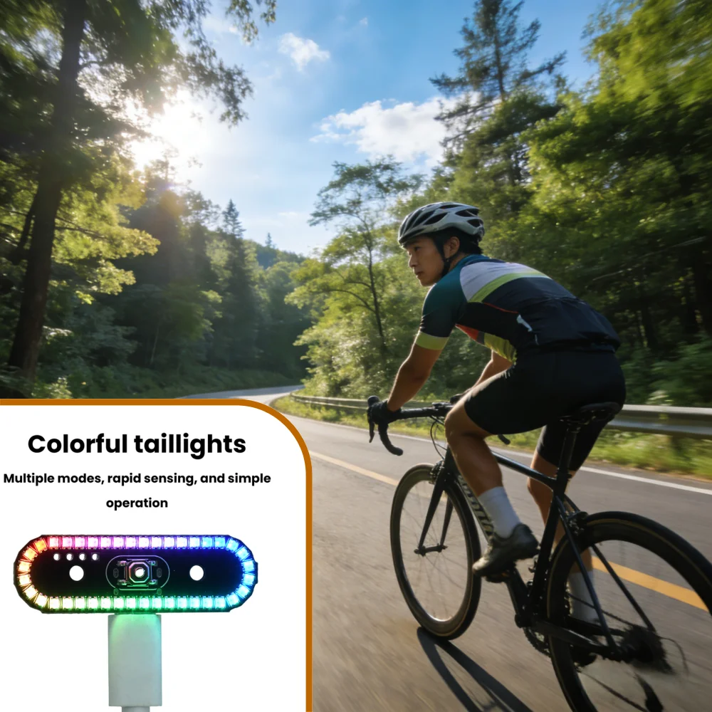8 Modes RGB LED Flowing Light Flat Mini Design Type C Interface Power-off Memory for Drone Motorbike DIY Modification DC3.7-5.5V