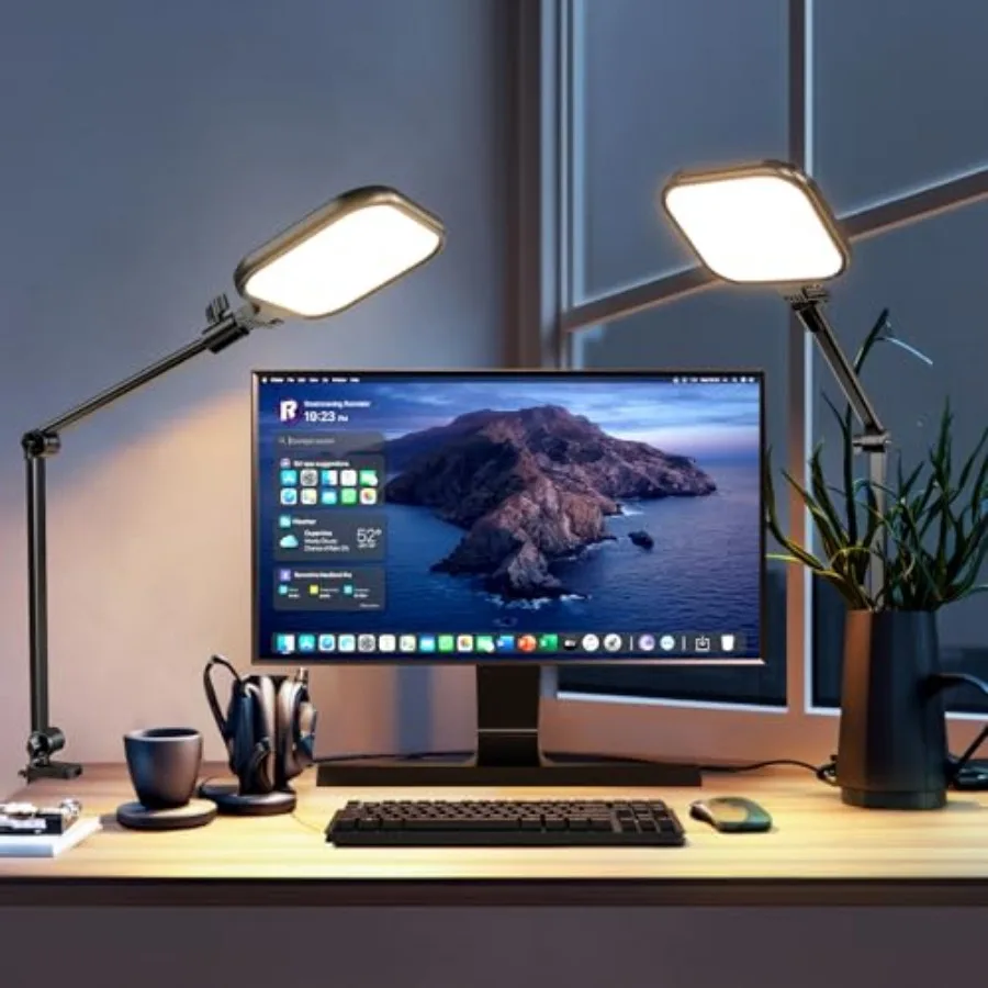 

Светодиодная кольцевая лампа Streaming Light 8 дюймов (1 шт.) для стола с креплением-зажимом и регулируемым кронштейном, освещение для видеоконференций и компьютерных звонков