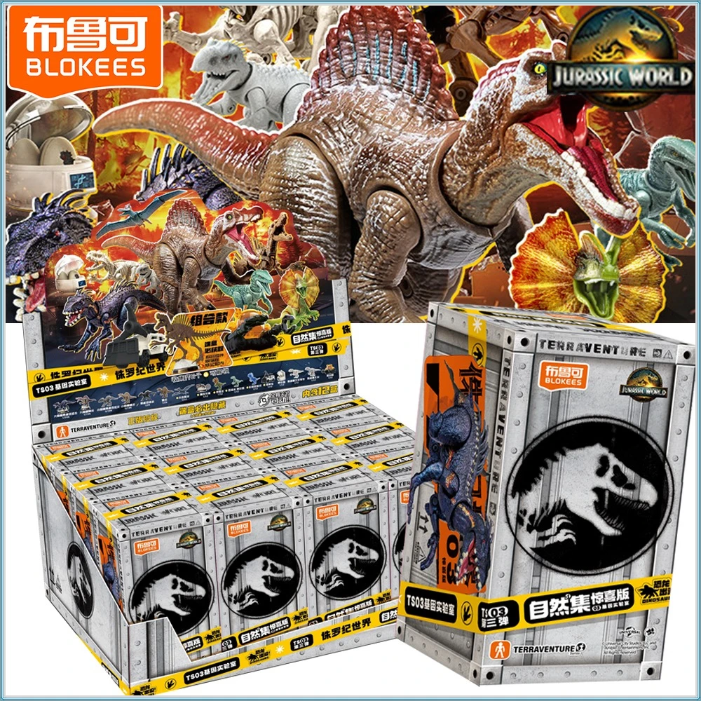 

New Blokees Original Jurassic World Surprise Version Blind Box for Fans Exquisite Rich and Fun Assembly Model Collection Gifts