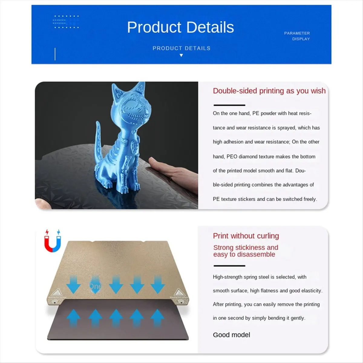 A14M For /End-5 S1/K1 Build Plate Flexible PEI 235x235MM Sheet Double Sided Coating Heatbed 3D Printer Accessories B