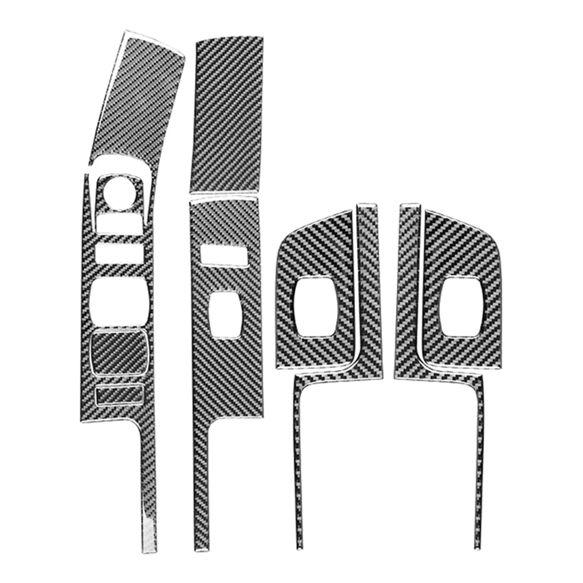 

Carbon Fiber for Chevy Silverado GMC Sirrra 1500 14-18 LHD Window Lift Switch Panel Cover Trim Interior Accessories ,A