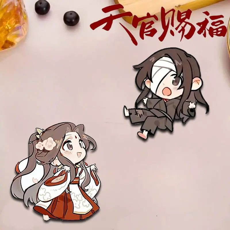 

Tian Guan Ci Fu Acrylic Brooch Xie Lian Hua Cheng Cartoon Kawaii Badge Heaven Officials Blessing Cute Pins Bag Ornament Gift