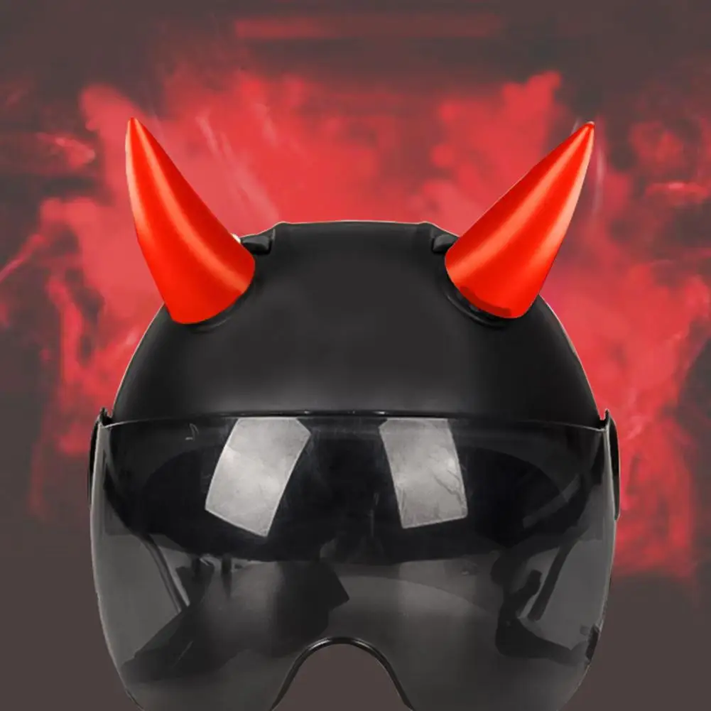 Multicolor Helmet Devil Horns Motorcycle Electric Bike Car Styling Decoration Helmet Stickers Halloween Bicycle MTB Helmet Horn