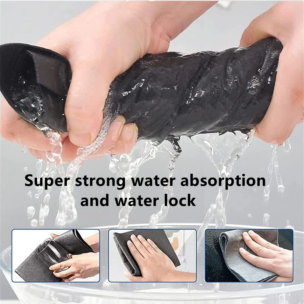 Magic Cleaning Cloths 10/5Pcs Ultra-Absorbent Microfiber Rag Fog Remover Reusable Glass Cleaning Towel Kitchen Car Glass Rags