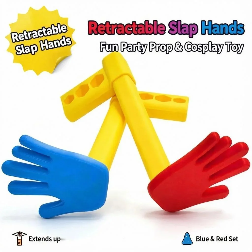Poppys Extendable Hand Arm Toy, Retractable Slap Stick 3D Figure, Role Play Prop for Kids, Adults Party Birthday Gift Novelty