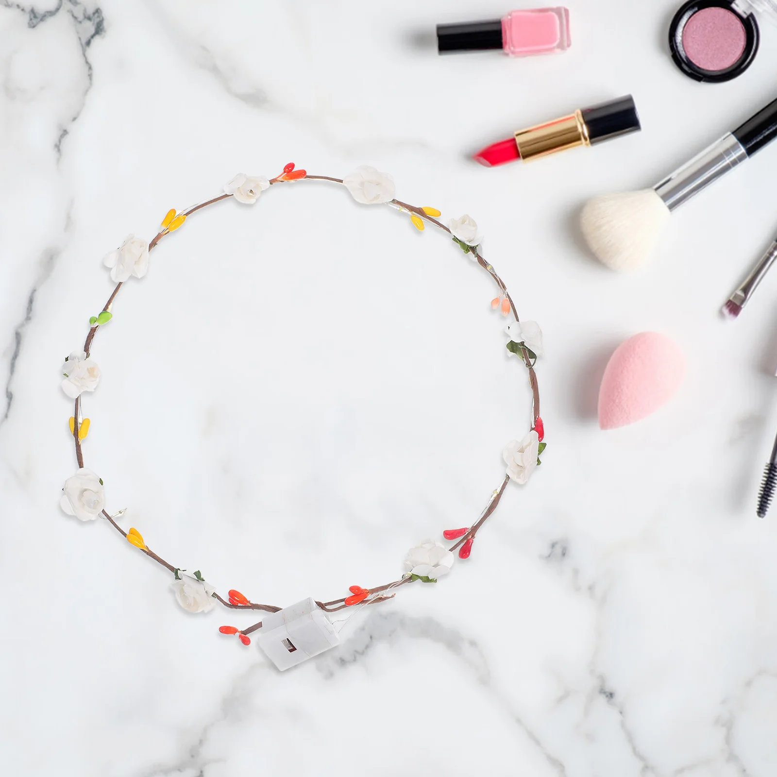 

3pcs Light Up Headbands Flower Wreath For Women Party Wedding Christmas Halloween Birthday Led Headdress Hair Styling Tool