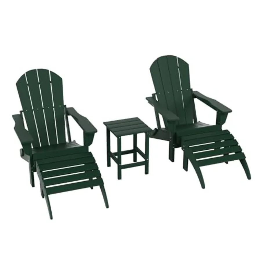 

Outdoor lounge chairs set for patio and lawn use, made of all-weather poly lumber, gray color, foldable and weather-resistant d