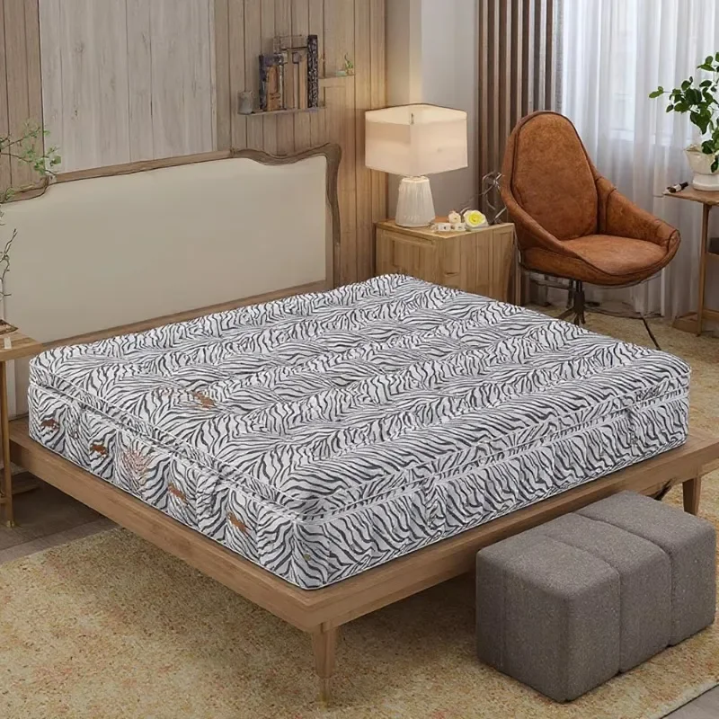Luxury Pillow Top Fireproof Bed Hybrid Mattress Queen King Fabric Memory Foam Mattress Hotel Spring Latex Mattress in A Box