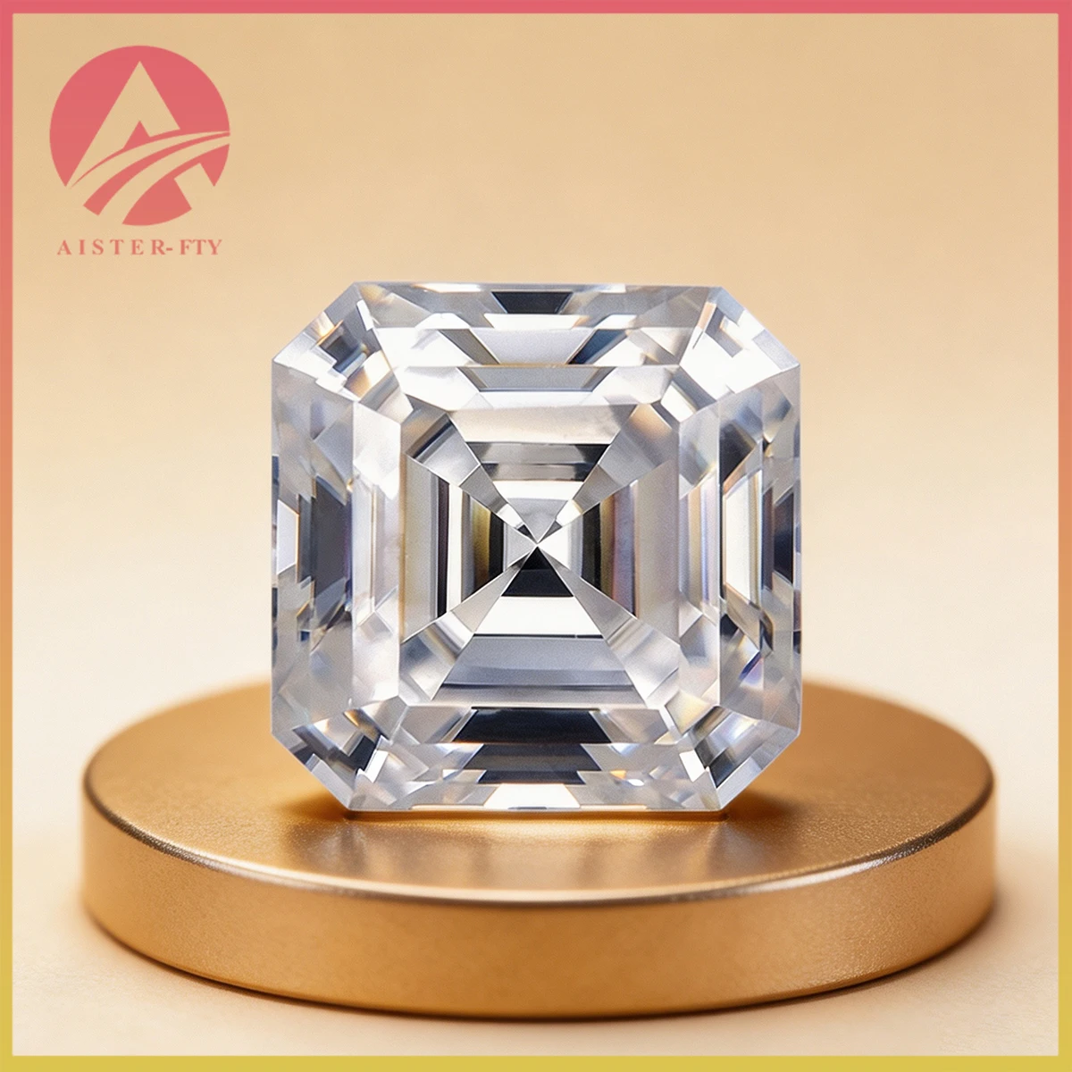 D Color VVS1 3EX Asscher Cut Moissanite Stone with GRA Certificate Moissanite Loose Stone Moisanite Gemstone Pass Tester