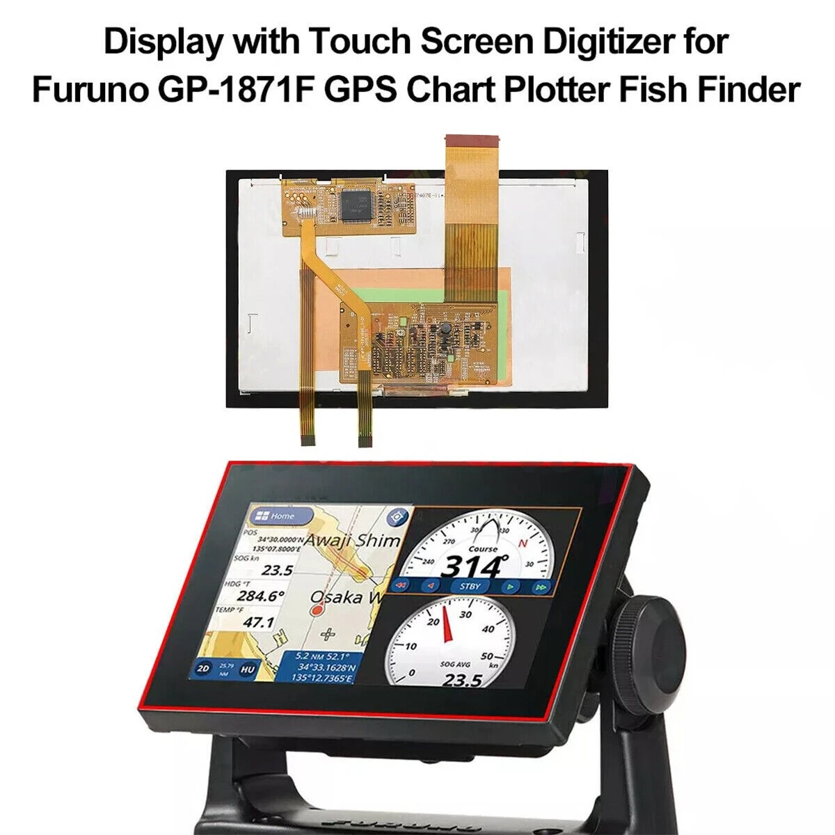 LCD Display for Furuno GP-1871F GPS Chart Plotter Fish Finder with Touch Screen
