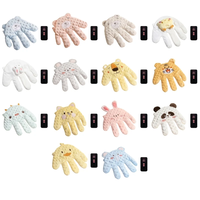 

L5YF Newborns Sleep Pacify Hand Glove Gentle Comfortable Cotton Soothing Toy