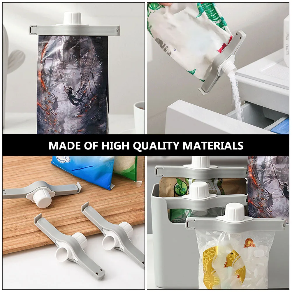 

3pcs PP Material Clamps Sealing Clips Large Diameter Pour Out Mouth Kitchen Storage Organizer Powerful Seal Portable