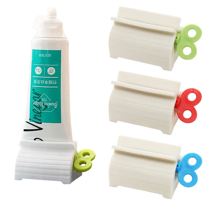 

3Pcs Manual Toothpaste Squeezer Toothpaste Tube Holder Facial Cleanser Rolling Squeezing Dispenser Bathroom Accessories