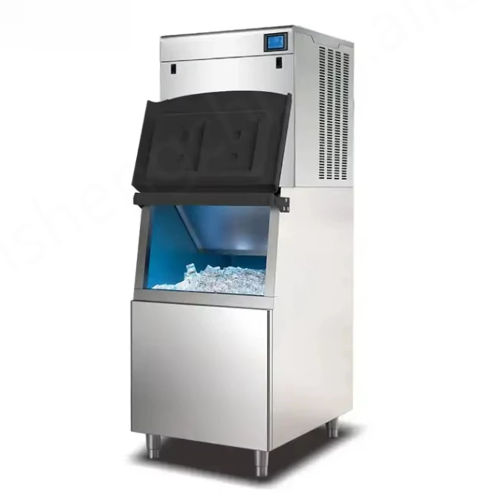 Commercial Ice Cube Machine 60-200kg/24h 220V Pump & Motor For Shops And Bars