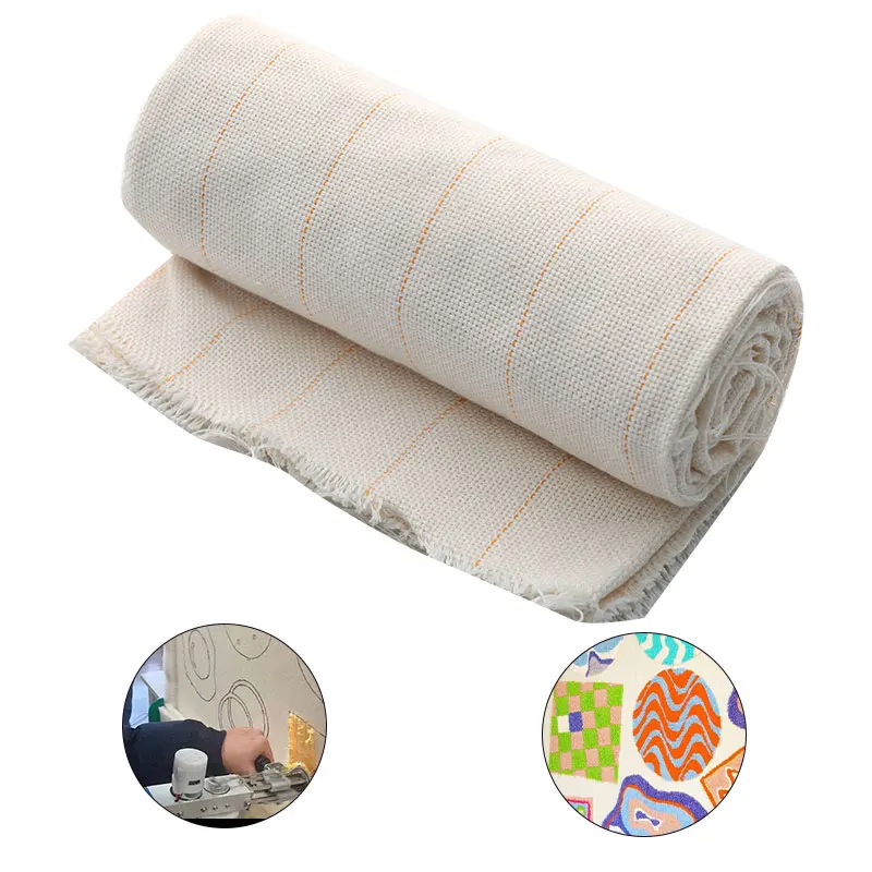 

2.1x1meter Monk Cloth Tufting Cloth Marked Lines Woven Making Garments DIY Cloth