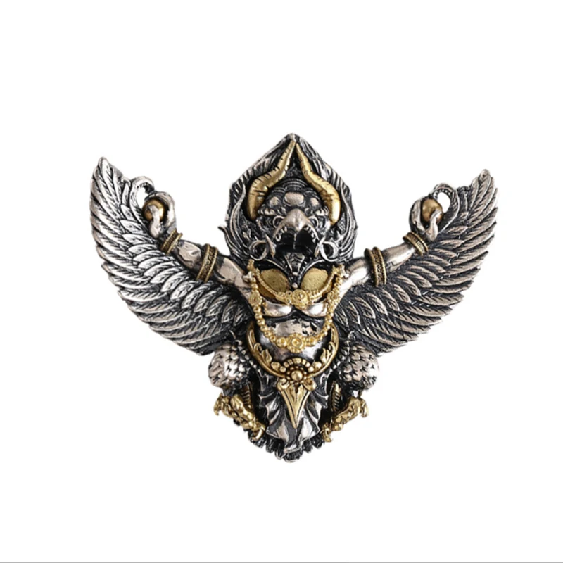 

Настоящее серебро 925, тибетское ожерелье с подвеской Garuda Dorje, буддийский кулон на удачу