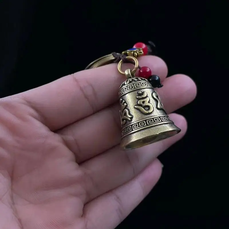 Loud Bear Bell Hiking Bell Hand Bell Buddhist Six-character Mantra Pattern Bell Wind Chime Backpack Bell To Prevent Startling