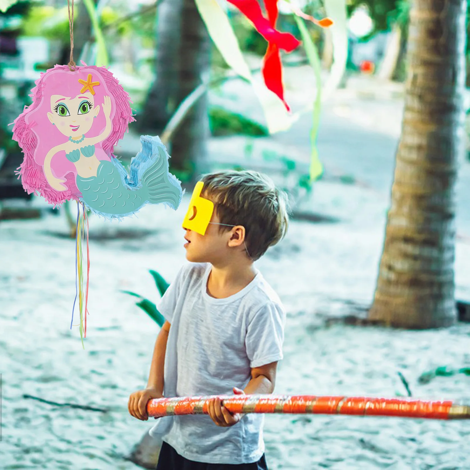 

1 set Mermaid Pinata Daisy Flower Girl Child Decorations Princess Pinata Birthday Party Favors Candy Filler Princess Banner