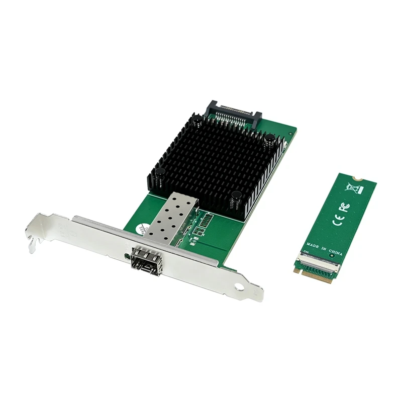 Server Network Card M.2 B+M KEY 8-Channel Single-Port 10Gbe SFP Ethernet NIC Network Card For Win10 Freebsd Linux System