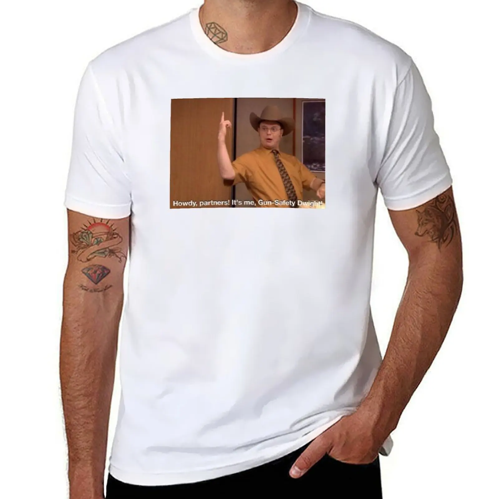 

Safety Cowboy Dwight Schrute T-Shirt man t shirt luxury anime t shirts oversize T-Shirt