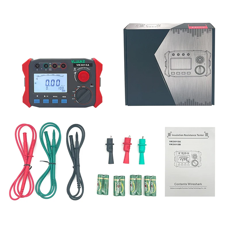 VLUUKE VK3015A 1KV Digital Insulation Resistance Tester 1000V Megohmmeter With Digital Display Insulation Meter