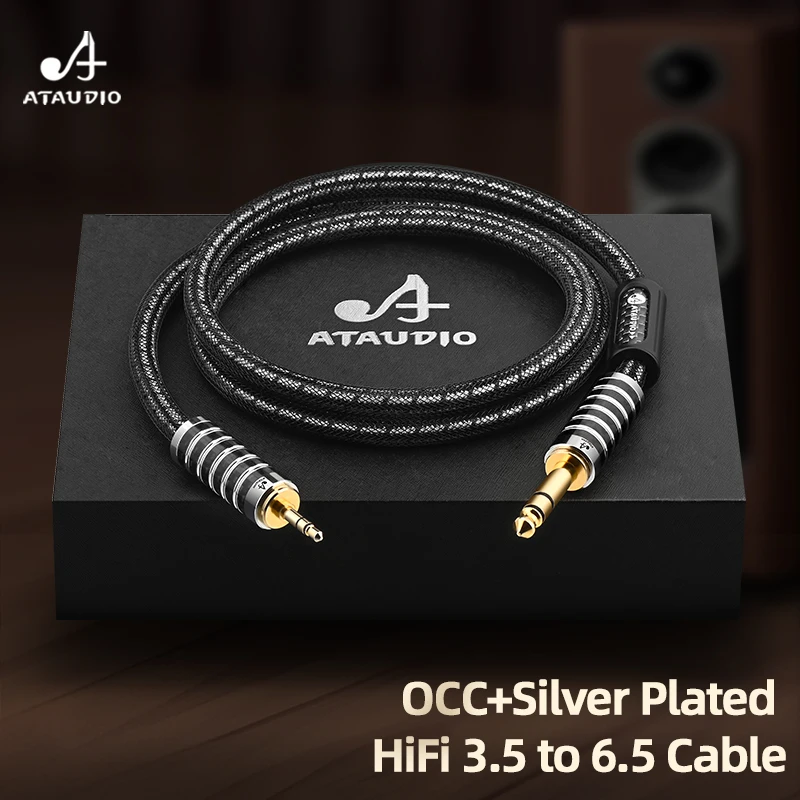

HiFi 3.5mm to 6.5mm Jack Aux Cable Adapter for Speaker Guitar Amplifier Stereo 3.5 Jack to 6.5 TRS Audio Cable