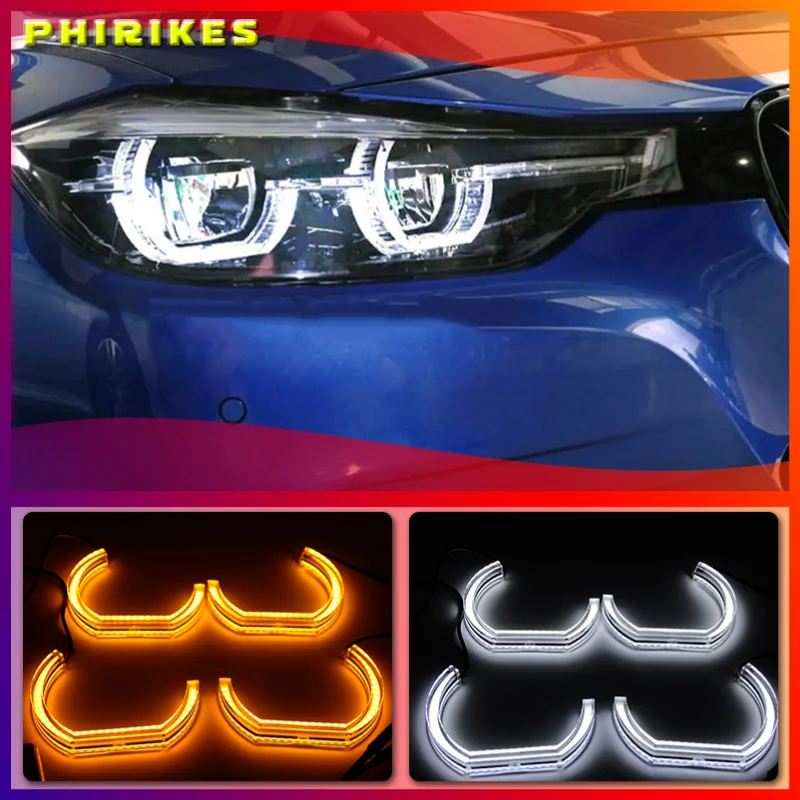 

LED Angel Eyes For BMW 3 Series E90 E92 E93 M3 2007-2013 Coupe cabrioletCar Lights Accessories Halo 3D DTM LCI Style Acrylic