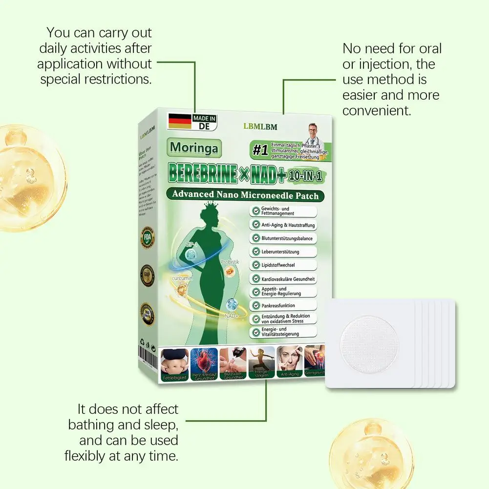 [2026 Collection] Advanced Nano Microneedle Patch NAD+ Weight Management Liver Support Energy Boost Body Care Sticker