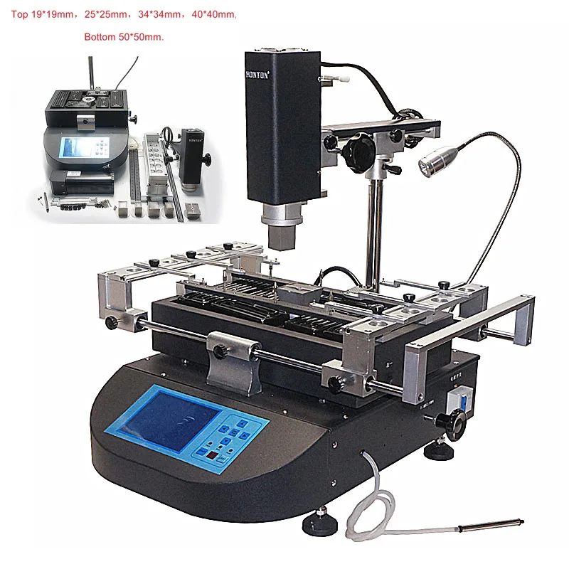 LYBGA HONTON HT-R490 الهواء الساخن 3 مناطق بغا محطة إعادة العمل رقاقة بغا rebيعادل آلة لحام لإصلاح الكمبيوتر المحمول