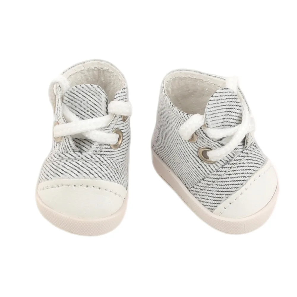 Fashion 3.8cm Canvas Doll Shoes 17cm Doll Canvas Material Cute Sneakers Cute Design Doll House Doll Accessories Cotton Doll