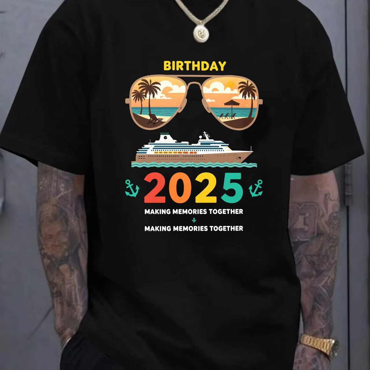 تي شيرت - كاجوال برقبة دائرية من القطن صيفي بأكمام قصيرة للرجال والنساء المراهقين والرجال مطبوع جديد للجنسين