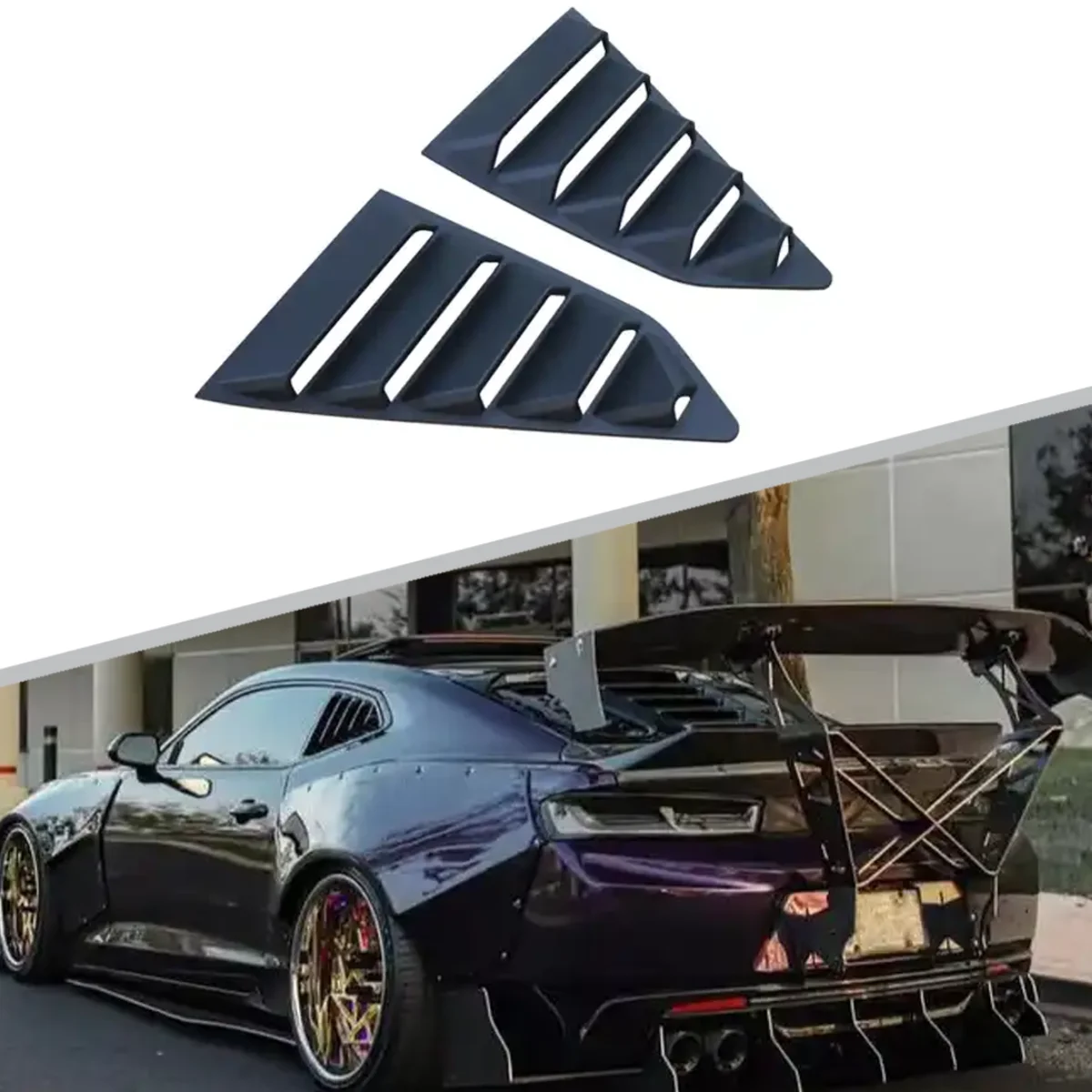 Manufactured Hot Selling Quarter Style Car Side Window Louver For Chevrolet Camaro 2016-2022