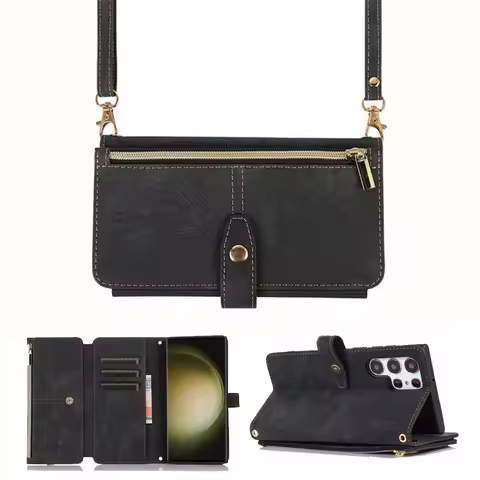 Cards Wallet Crossbody Case for Samsung Galaxy S23 S21 S20 FE S24 S22 Plus + Note 20 Ultra A55 A54 A35 A34 A15 5G A05S A05 Cover