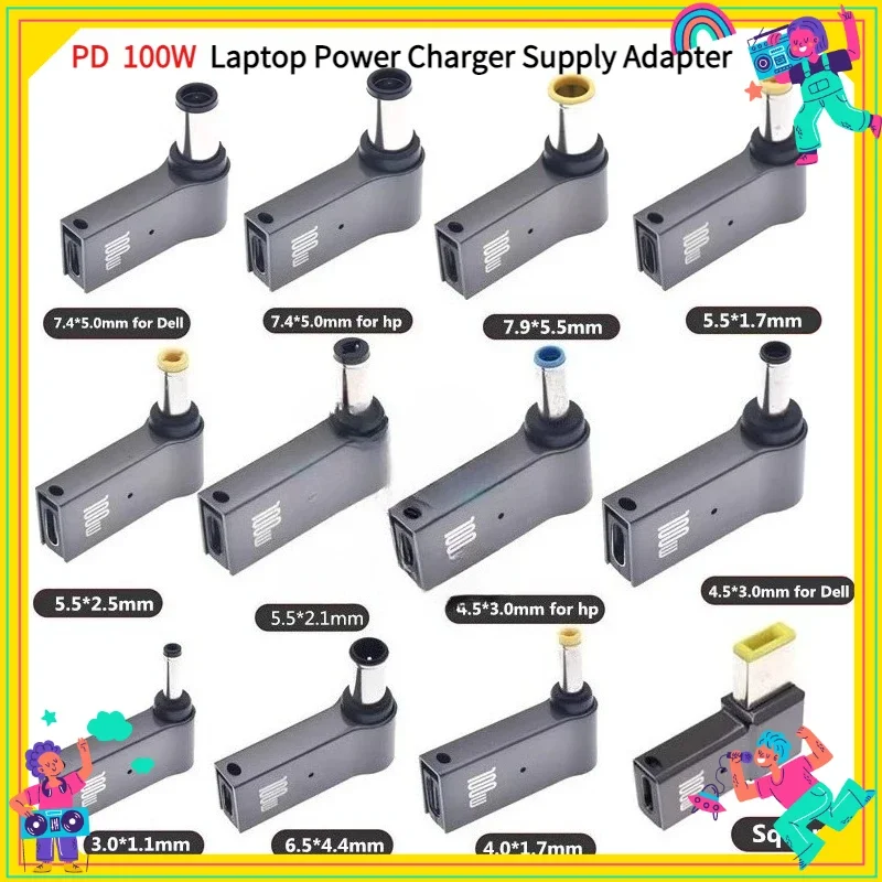 

PD 100W Laptop Power Charger Supply Adapter Connector USB Type-C Female To DC Male Jack Plug Converter for Acer Samsung Lenovo