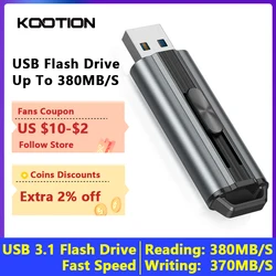 KOOTION U210 플래시 드라이브, USB 3.1 펜드라이브, 고속 펜 드라이브, USB 3.1 방수 메모리 스틱, 256GB, 128GB, 64GB