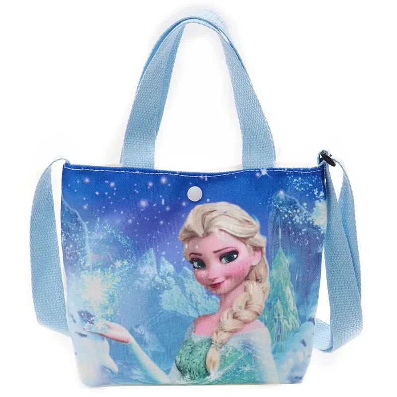 new Disney Frozen 2 Princess Elsa shoulder bag simple crossbody bag girls cartoon canvas bag handbag children\'s birthday gift