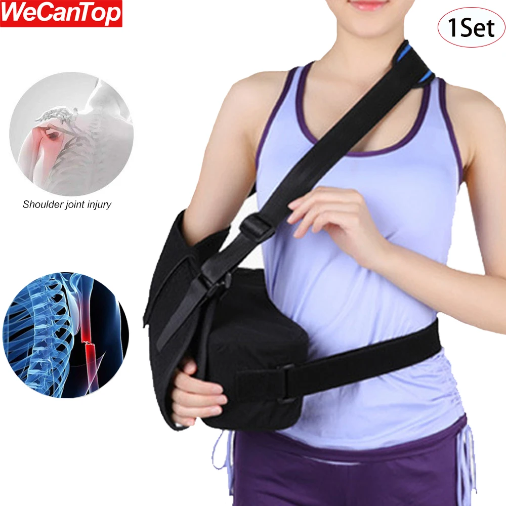 Shoulder Abduction Sling for After Surgery,Broken Arm & Injury Support Sling Shoulder Immobilizer Adjustable Stabilizing Support