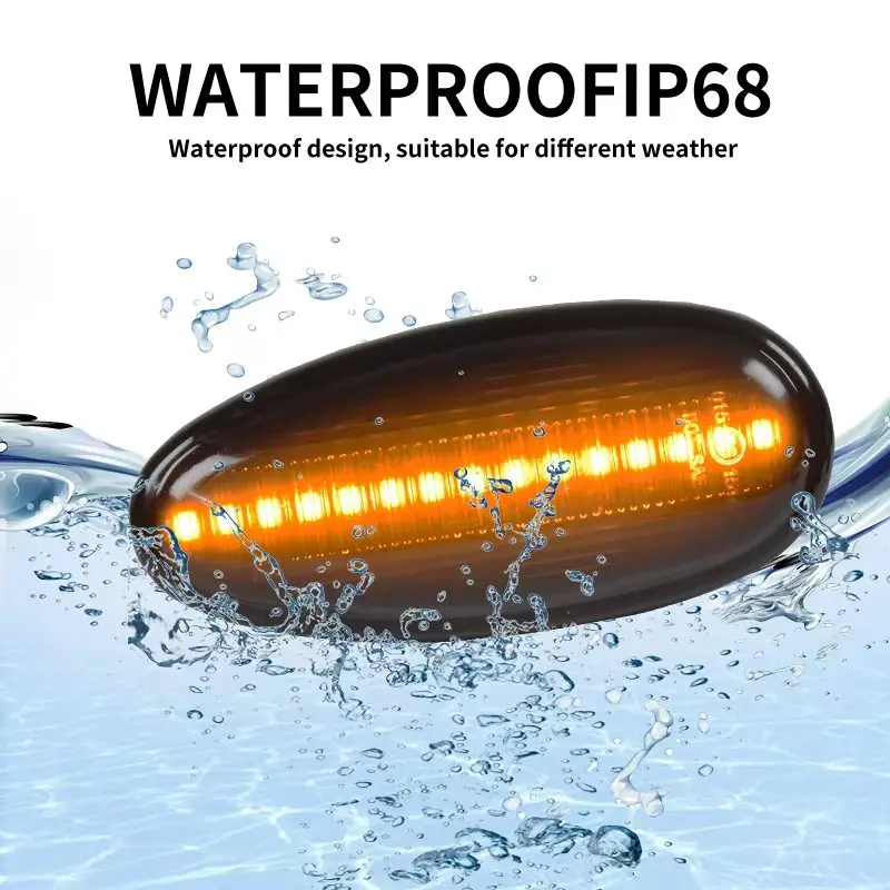 2x LED Dynamic Side Marker Lights Turn Signal Lamps For Mitsubishi Lancer 8 Montero 3 Pajero 3 Outlander 1 Delica 4 i Miev Space