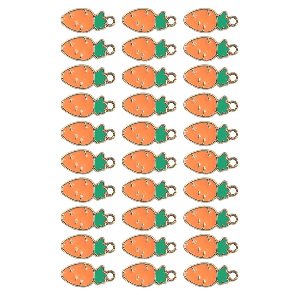 30 قطعة سبائك أرنب الجزرة سحر عيد الفصح تحت عنوان قلادة DIY مستلزمات صناعة المجوهرات قلادة أساور سحر سبائك الجزرة #5