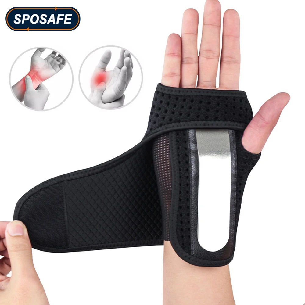 1Piece Thumb Wrist Brace Palm Support with Removable Stabilizer for Men Women Sprain Tendonitis Arthritis Carpal Tunnel Syndrome