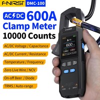 FNIRSI DMC-100 DC AC Current Clamp Meter 10000 Counts Digital Multimeter USB Charger 600A Amperimetric Clamp Electrician Tools