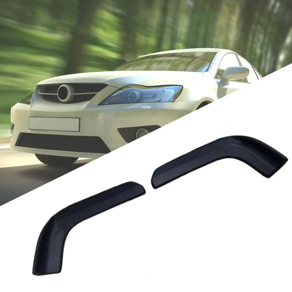 2Pcs Car Front Bumper Spoiler Waterproof Sturdy Lightweight Easy To Carry Convenient Scratch Resistant Black ABS Black Bumper