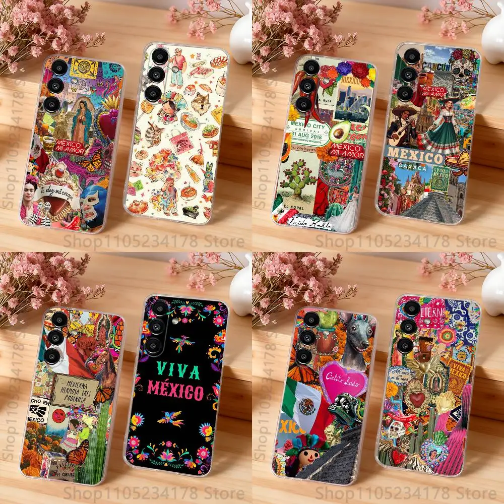 Viva Mexico  Phone Case For Samsung S30,S25,S24,S23,S21,S22,S20,S10,5G,FE,lite,PIus,Ultra Transparent Cover