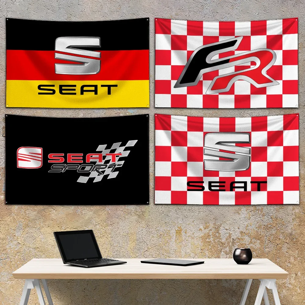 3x5 Ft S-Sitze Autoflagge Polyester Digitaldruck Banner für Garage oder Outdoor-Dekoration
