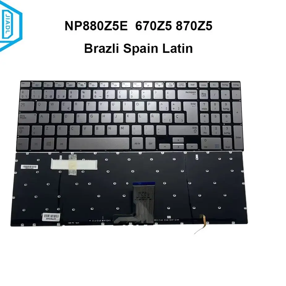 Spanish Keyboards Backlight Brazilian Keyboard For Samsung NP870Z5E NP880Z5E NP670Z5E 680Z5E NP780Z5E Brazil Spain Backlit
